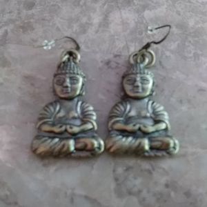 Budhalike antique gold earrings